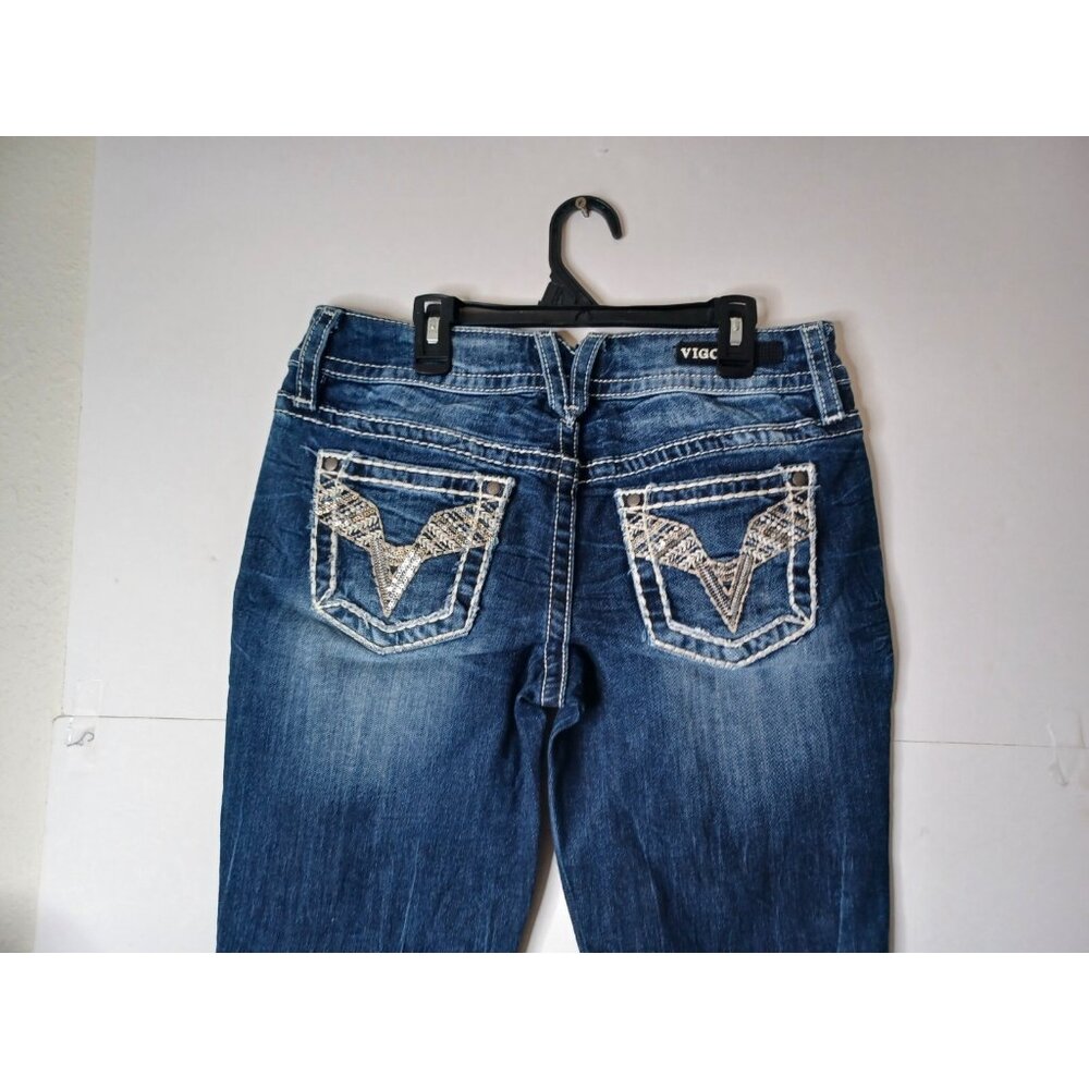 VIGOSS Womens Capri Jeans size 5/6 30X22 Stretch Low Rise med wash - Picture 5 of 6